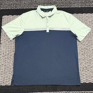 Travis Mathew Polo Shirt Mens 3XL Colorblock Short Sleeve Golf Performance